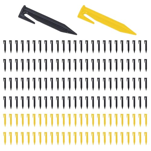 Cwpfvqa Confezione Da 150 Chiodi Per Terreno, Chiodi Per Membrane Da Giardino, Chiodi Per Robot Tosaerba, Ganci Da Giardino Interrati, Chiodi Per Cavi