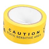 PRETYZOOM Static Safety Warning Tape Yellow for Floor Marking Caution Signs Security Labels ESD Safe Adhesive Tape for Industrial Commercial and Residential Use