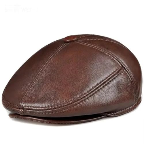 Béret homme contre le froid oreilles protégées par cette casquette cuir