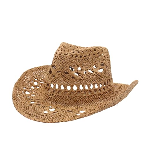 Chapeau de plage souple tissé main pour femme avec lunettes