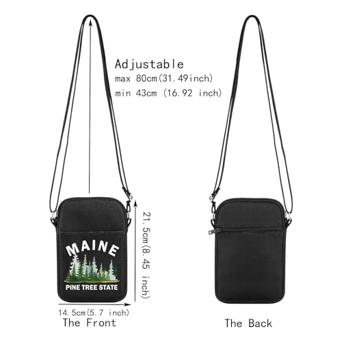 JXGZSO Maine Pine Tree State Crossbody Bag Nature Hiking Maine Pride Gift Outdoor Enthusiast Gift Naturalist Gift2