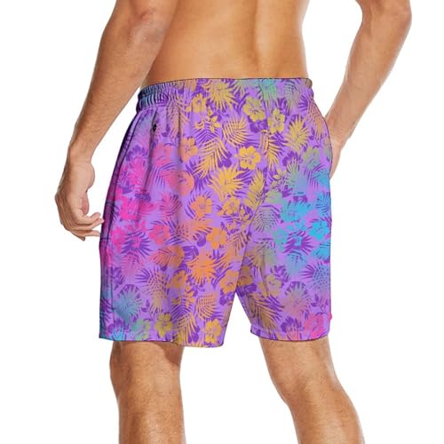 Men's Swim Trunks with Compression Liner Beach Shorts with Pockets 7 Inch Inseam Swim Shorts4