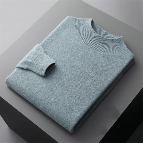Men's Cashmere Sweater Pullover Autumn and Winter Semi-High Neck Wool Sweater4