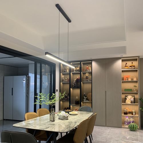 LED linéaire suspension moderne noir pour un éclairage de bureau - 2