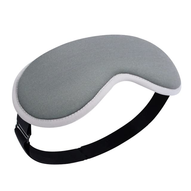 Podgrzewana maska do masażu, wyprofilowany masażer oczu 3D do suchych oczu z 3 ustawieniami ciepła, ciepły kompres na oczy USB do snu, suche oczy, zmęczone oczy, MGD (kolor: jasnoszary, rozmiar: 21 * 9 cm)