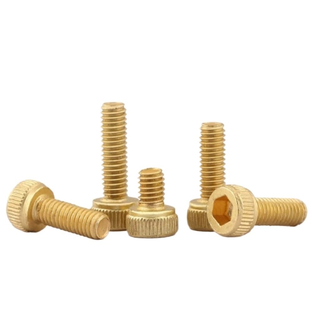 Viti a testa cilindrica con esagono incassato, 50 pezzi M2.5x4/5/6/8/10/12/16mm vite a testa cilindrica con esagono incassato DIN912 in ottone puro(M2.5X10 50PCS)