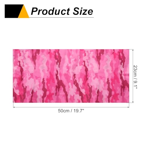 HARFINGTON Summer Cooling Neck Gaiter Sun Protection Face Mask Fishing Neck Gaiter Unisex Sunscreen Breathable Bandana for Fishing Outdoor Sports, Camo Pink2