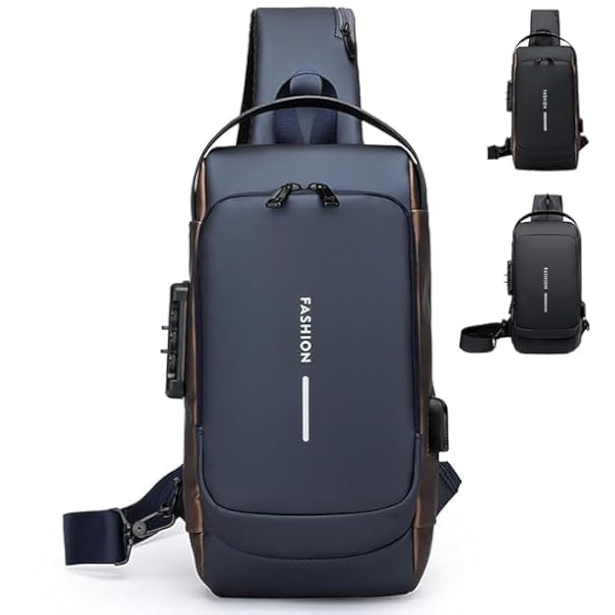 Men's Waterproof Slim Unisex Crossbody Sling Bag