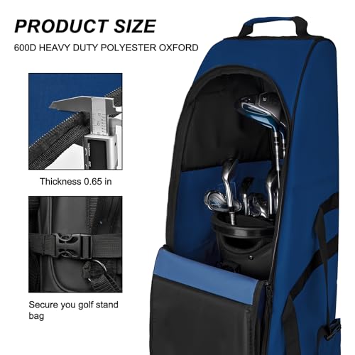 image for Goloni Golf Travel Bag with Wheels for Airlines, Heavy Duty Golf Club 