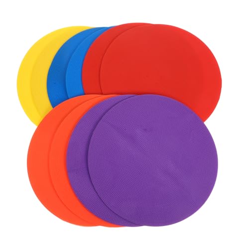 Gogogmee Set of 10 PVC Soccer Training Markers 23cm Round Sturdy Discs for Football Agility Training