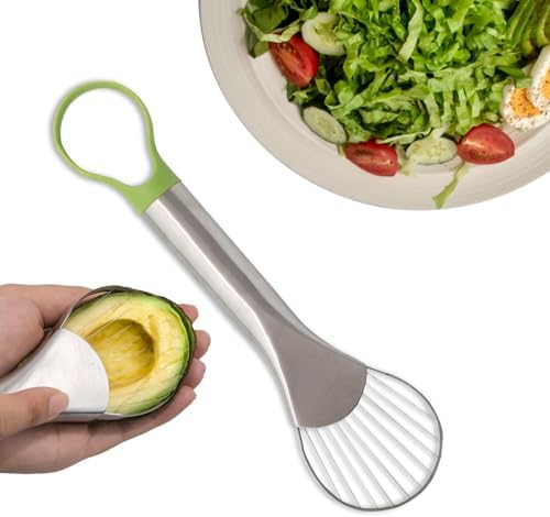 Avocado Slicer, 2 in 1 Stainless Steel Avocado Cutter Slicer/Peel...