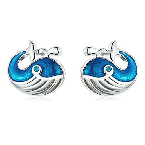 Boucles d'oreilles Blue Whale or fini les allergies aux clous d'oreilles