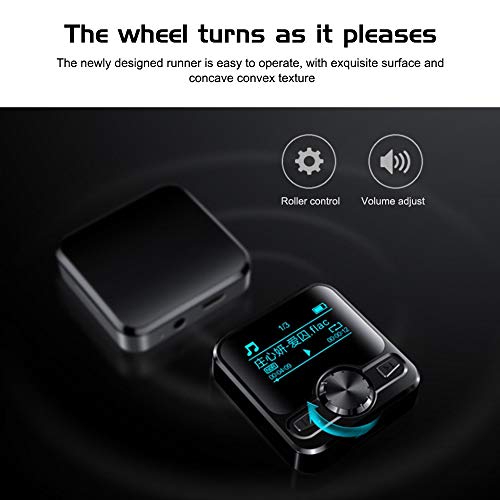 fantaxi JNN M9 MP3 Player de Música Digital Portátil Rádio FM Suporte Função BT com 3.5mm Fones de O