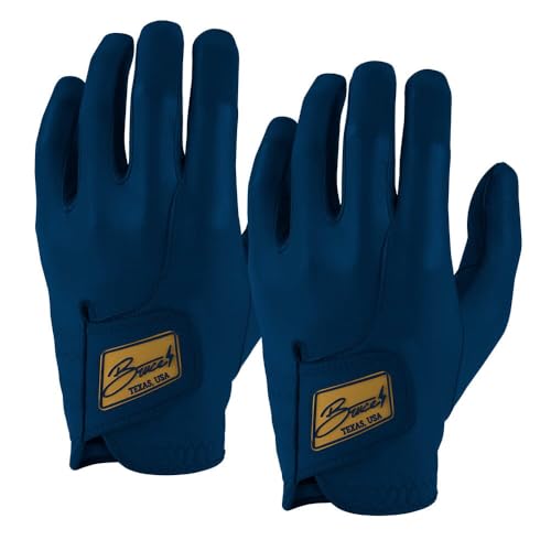 BRUCE BOLT Original Series Golf Gloves, Left Hand, Navy Cadet X-Large (2-Pack)