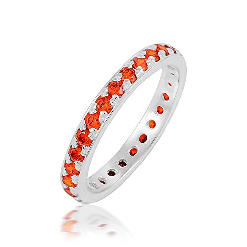 Alliance en cornaline de 2,5 mm et argent sterling 925, l'excellence des bijoux d'éternité