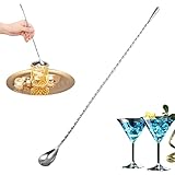 🍸 【Extensión especial】: la longitud de la cuchara mejorada es de 30,5 cm, lo que hace que la cuchara encaje en tazas de diferentes alturas, y una cuchara puede aflojar tazas de diferentes tamaños. La cuchara mezcladora perfecta para tazas, vasos, tarros de conservas, jarras y cócteles casi hondos. El dispositivo multifunción es conveniente y la agitación ayuda a mantener mejor la claridad y la rica textura de la bebida.