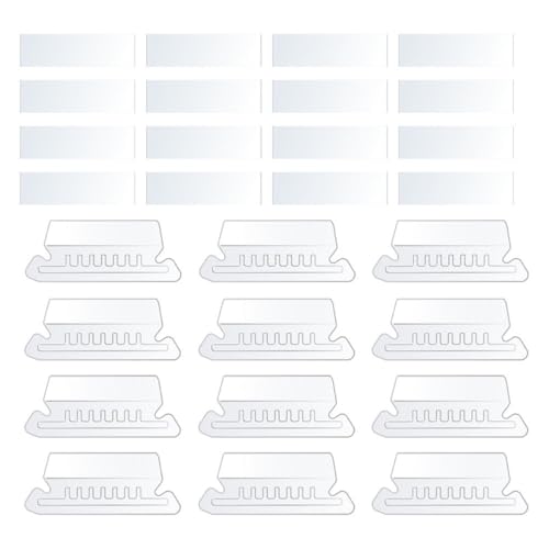 JOINPAYA Hängeregister Registerkarten aus Transparentem PVC mit Clip 50 Stück Wiederverwendbare Etiketten für Dateiordner und Aktenorganisation