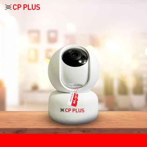 CP PLUS 3MP Full HD Smart Wi-Fi CCTV Home Security Camera | 360° with Pan Tilt | 2 Way Talk | Motion Alert | Night Vision | 64GB Card SD Card in Box (Up to 128 GB) | Alexa & Google Support | CP-E36AM CP PLUS 3MP Full HD Smart Wi-Fi CCTV Home Security Camera | 360° with Pan Tilt | 2 Way Talk | Motion Alert | Night Vision | 64GB Card SD Card in Box (Up to 128 GB) | Alexa & Google Support | CP-E36AM