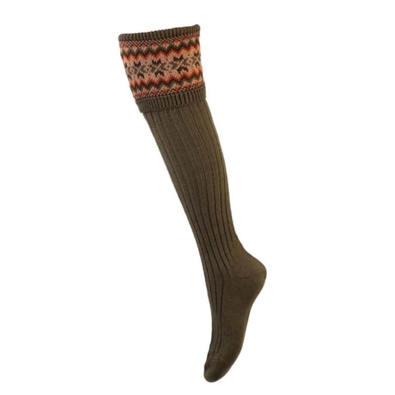 House of Cheviot Lady Fairisle in Dark Olive - Medium