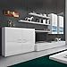 SelectionHome - Mueble Comedor Moderno, salón con Luces Leds, Acabado en Blanco...