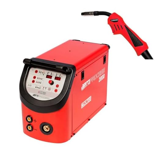 AEROPROCESS C 2000 KIT 0.8mm - Máquina de Soldar MIG Sinérgica Multiproceso, 200A, 230V, Incluye Antorcha MIG 3m SX-15, Compatible con Acero, Aluminio e Inoxidable