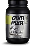 Amazon Brand - OWN PWR 100% Whey Protein Powder, Chocolate Cake Batter, 25 G Protein with Enzymes, 2 Pound (25 Servings)