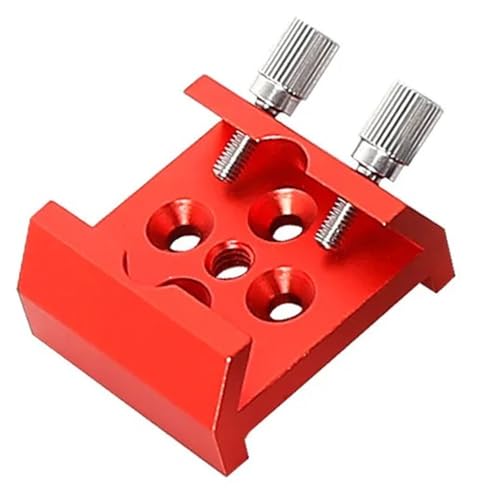 Groove Star Finder base métallique avec filetage 1/4 et rainure de guidage rouge