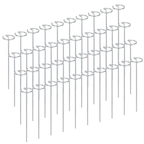 150 PCS 6 Inch G-Shape Landscape Fabric Staples Pins Galvanized Garden Stakes with More Holding Power Than U-Shape Garden Stakes, for Securing Fabric, Tent, Turf & Ground Cover