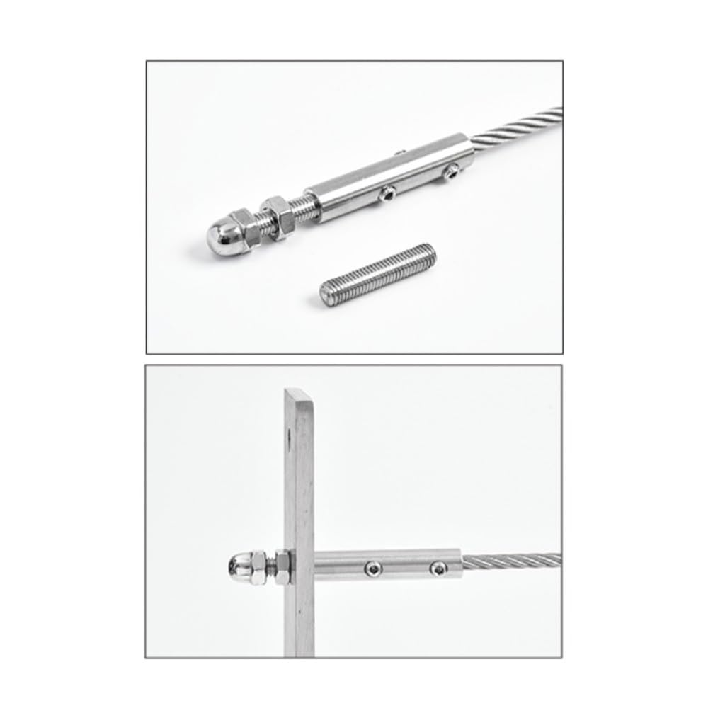 Tornillo terminal de cable alambre, guardacabos barandilla 4 piezas for accesorios 2 mm a 20 mm(18 mm)(16mm)