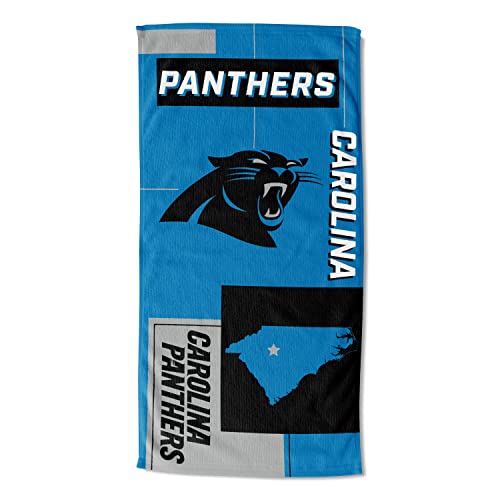 Northwest NFL State Line Beach Towel, 30x60, Carolina Panthers