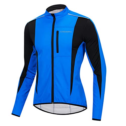 Cycearth Winter Warm UP Thermal Softshell Cycling Jacket Windproof Waterproof