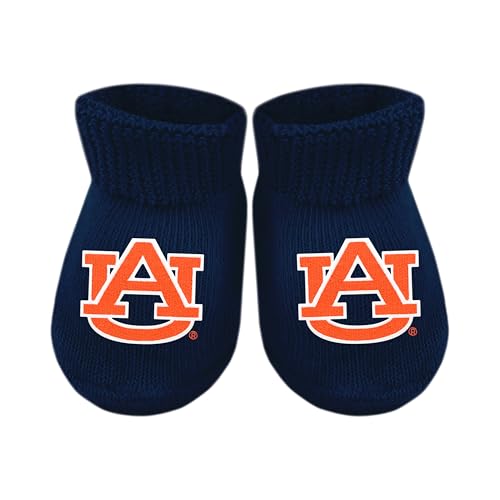 Creative Knitwear Baby Bootie Sock - Auburn Tigers - Navy - Newborn - 6 Mos
