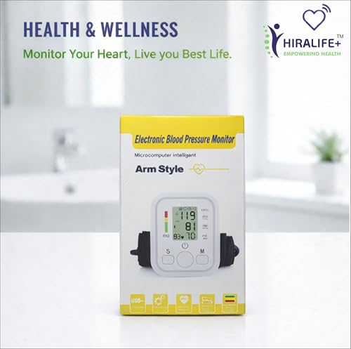 Image of Fully Automatic Digital Blood Pressure Monitor with Intellisense Technology | Upper Arm BP Machine for Home Use | LCD Display | Accurate Hypertension Detector | Memory Function | Portable BP Checker
