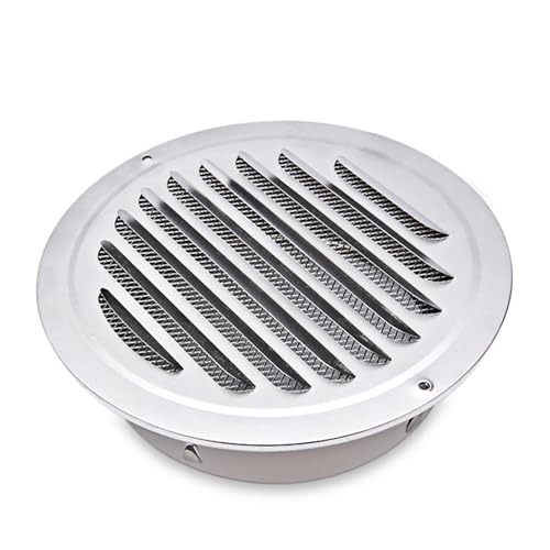 Rejilla De Escape Redonda, Rejilla De Ventilación De Salida Integrada De Acero Inoxidable, Barrera contra Objetos Extraños, Engrosada Y Reforzada, Rejilla De Ventilación con Lamas De 45°