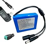 12V 2600mAh Rechargeable Lithium Battery Pack with Smart Charger - Universal Power for Bike Lights, LED Strips, CCTV Cameras, DIY Electronics, Routers, Drones, Portable Pumps & 12V Devices