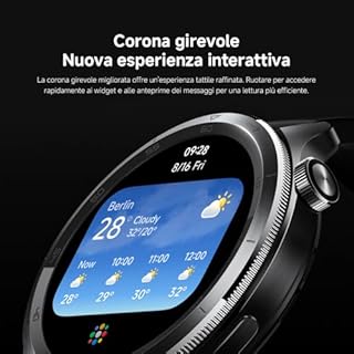 XIAOMI Watch S4, con corona rotante, ghiera Intercambiabile, schermo AMOLED da 36mm, fino a 15 giorni di autonomia, monitoraggio salute, HyperOS 2.0, 150+ modalità sportive, NFC, Android&iOS, Rainbow