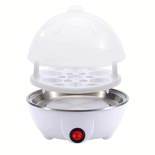 Ccarzzi Electric Egg Boiler with 7-Egg Capacity - Egg Cooker with Measuring Cup and Poaching Tray for Soft, Hard, and Poached Eggs, Easy to Clean, Automatic Shut-Off - Image 5