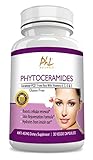 Phytoceramides from Rice 30 Capsules - Plant Derived, Gluten & GMO Free Anti Aging Skin Supplement for Women and Men - Restores Moisture, Reduces Lines, Wrinkles & Slows Down the Aging Process