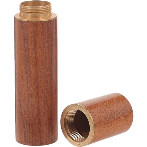 HEMOTON Vintage Wooden Match Container with Lid Stylish Coffee Wood Camping Match Storage Box and Convenient for Outdoor Camping and Survival