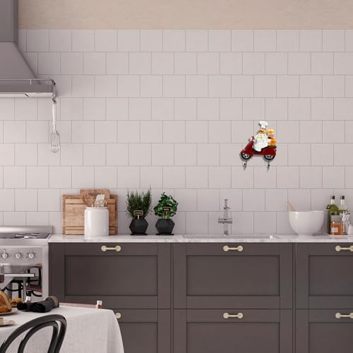 Gancho de pared para cocina sin clavos Kisangel colgador decorativo chef rojo oficina 6