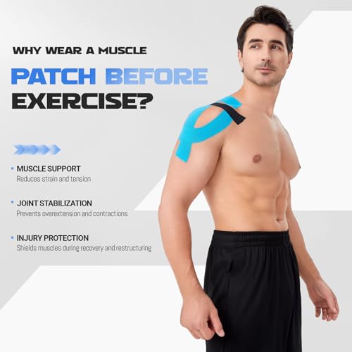 Image of Kinesiology Tape (3 Rolls) - Acrylic Adhesive Muscle Tape - Waterproof, Breathable, Hypoallergenic for Muscle Support & Injury Recovery - Sports Tape, Athletic Tape（Black）