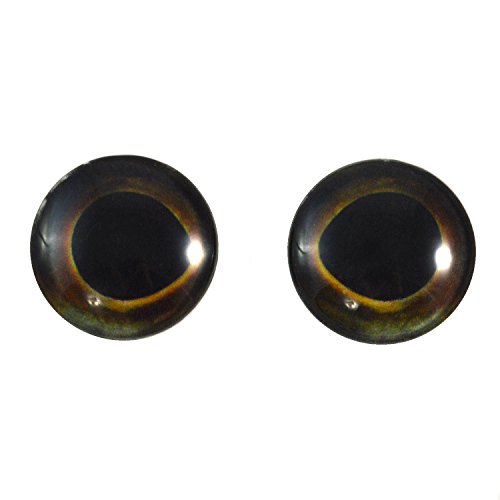 Par de ojos de pez de cristal oscuro de 25 mm para...