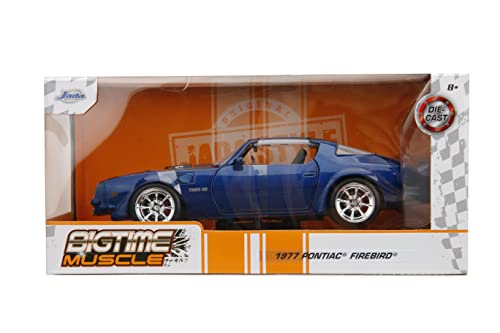 Big Time Muscle 1:24 1977 Pontiac Firebird Die-Cast Car, Toys For Kids And Adults(Metallic Blue) #TOP1
