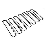 Material :ABDOMINALES. TIANYIA HEZB Parrilla Frontal Inserciones Cubrir Adornos Ajuste for Jeep Wrangler TJ 1997 1998 1999 2000 2001 2002 2003 2004 2005 2006 Accesorios