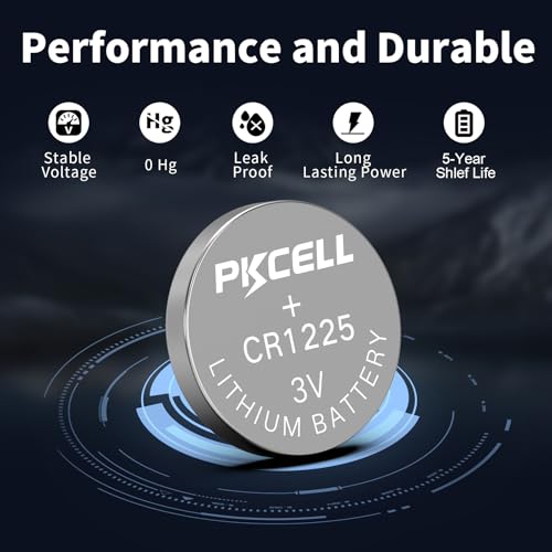PKCELL CR1225 3V Lithium Battery CR 1225 3V Button Batteries for Thermometer 5-Year Shelf Life (20 Count) by PKCELL - Image 4