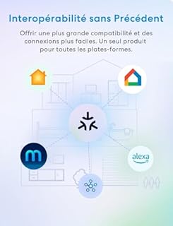Meross Prise Connectée Matter (Type E), 16A Prise WiFi Compatible avec Apple HomeKit, Alexa, Google Home et Home Assistant, Mesure d'Énergie pour Panneau Solaire Photovoltaïque, 2 Pièces