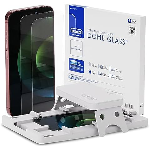 DOME GLASS Whitestone [Perfect Full Coverage] Tempered Glass Screen Protector for iPhone 15 Pro Max with UV lamp [2Pack] Cover