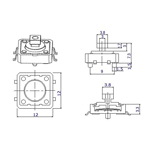 Micro bouton de commutation et capuchons colorés pour domotique et modélisme DIY