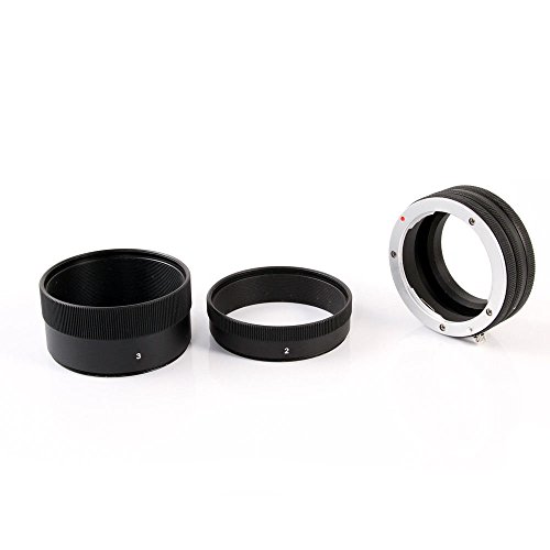Focusfoto Macro Extension Tube Ring Kit For Sony E-Mount Camera Lens Nex-5R 5T 5N Nex-6 Nex-7 A7 A7S A7R A7Ii A7Sii A7Rii A6500 A6300 A6000 A5100 A5000 A3500 Fs700 Vg30 Vg900 For Close-Up Photography #TOP3