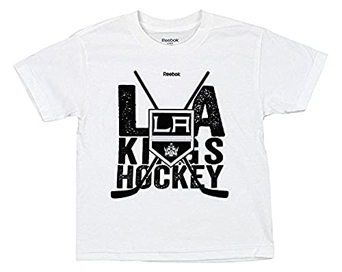 Outerstuff - NHL Youth Boy's Cross Sticks Short Sleeve Graphic Tee, Los Angeles Kings, Medium (10/12)